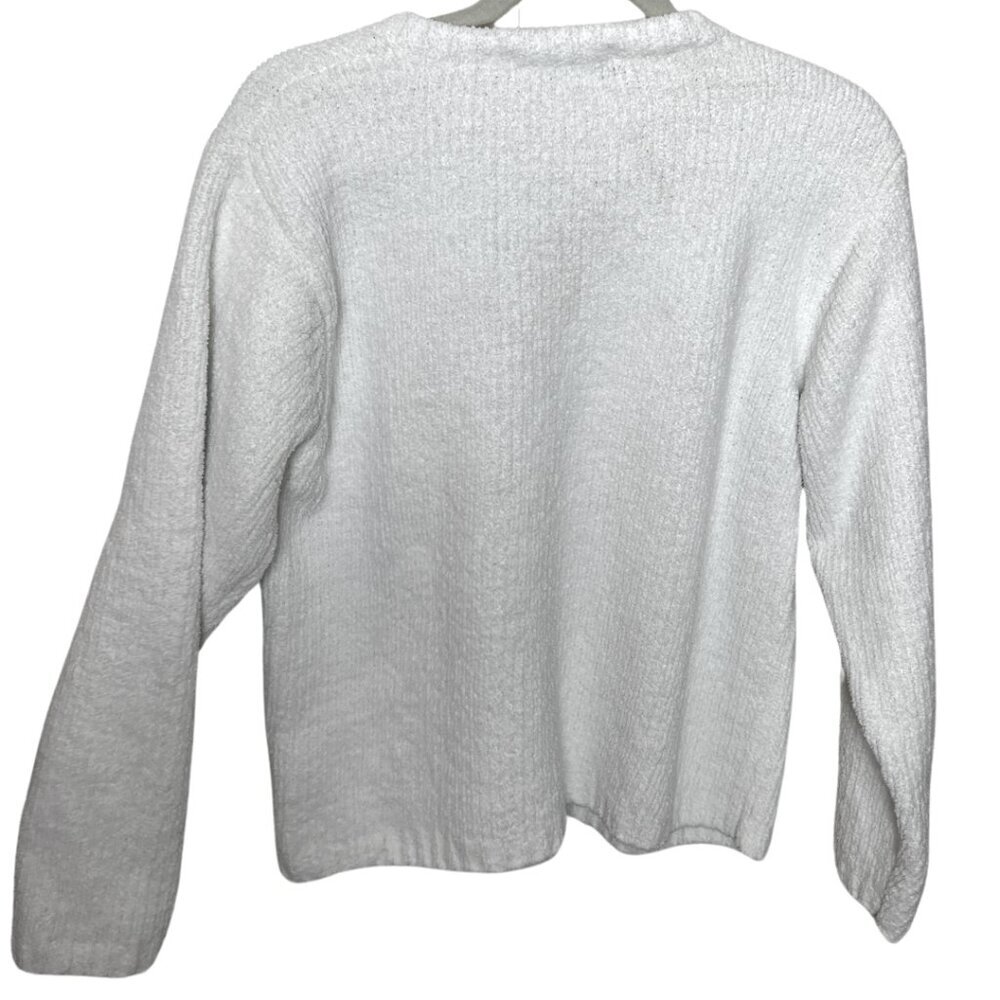 Atlantis Fleece White Long-Sleeve Pullover, S - Picture 4 of 8